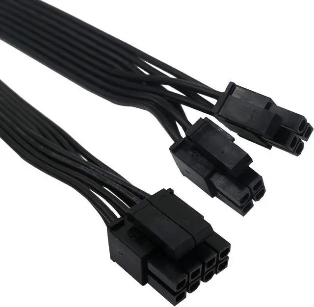 Alt view image 3 of 3 - CPU 8 Pin Male to CPU 8 Pin (4+4 Detachable) Male EPS-12V Motherboard Power Adapter Cable for Corsair Modular Power Supply 25-inch(63cm)