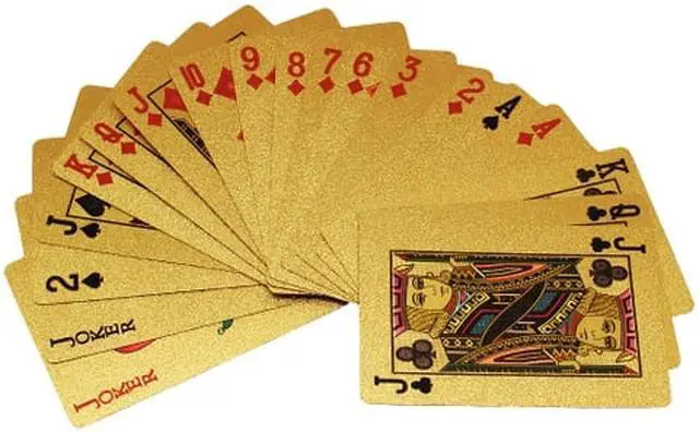 Alt view image 2 of 5 - 24K Karat Gold Foil Plated Poker Playing Card with Certificate EU Pattern