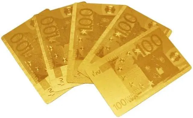 Alt view image 3 of 5 - 24K Karat Gold Foil Plated Poker Playing Card with Certificate EU Pattern