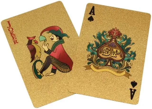 Alt view image 4 of 5 - 24K Karat Gold Foil Plated Poker Playing Card with Certificate EU Pattern