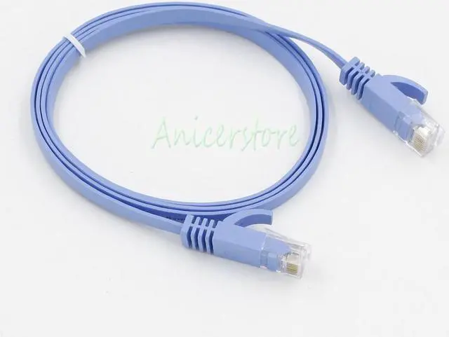 Main image of RJ45 CAT6a Cat6 Flat Ethernet Patch Network Lan Cable 1M 3FT