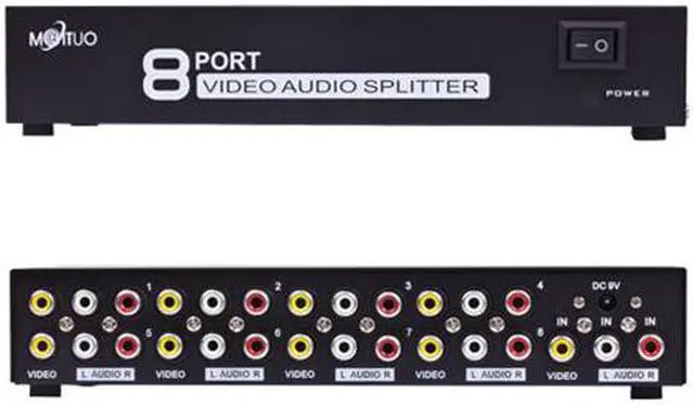8 Ports RCA Video Audio AV Switch 1 to 8 Ports Selector TV DVD