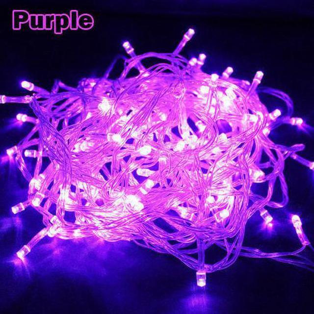 Waterproof 100LED 10M String Fairy Lights for Christmas Wedding Xmas Party  Purple 110V 