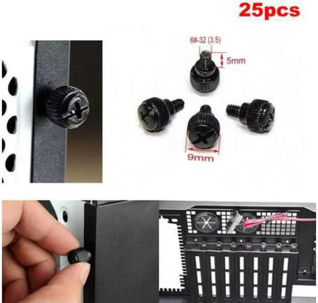 Main image of 25pcs Computer Case Thumb Screws Thumbscrews for Cover/Power Supply/PCI Slots