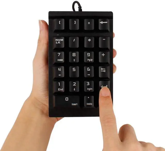 Alt view image 2 of 6 - Mechanical Numeric Keypad Number Pad Numpad 22-key Number Pad with USB Wired