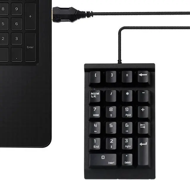 Alt view image 3 of 6 - Mechanical Numeric Keypad Number Pad Numpad 22-key Number Pad with USB Wired
