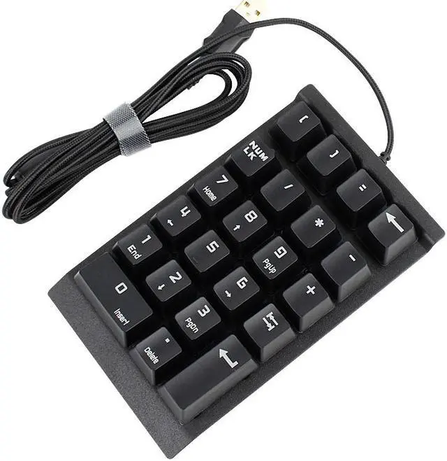 Alt view image 5 of 6 - Mechanical Numeric Keypad Number Pad Numpad 22-key Number Pad with USB Wired