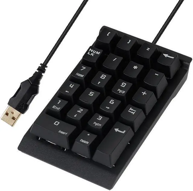 Alt view image 6 of 6 - Mechanical Numeric Keypad Number Pad Numpad 22-key Number Pad with USB Wired