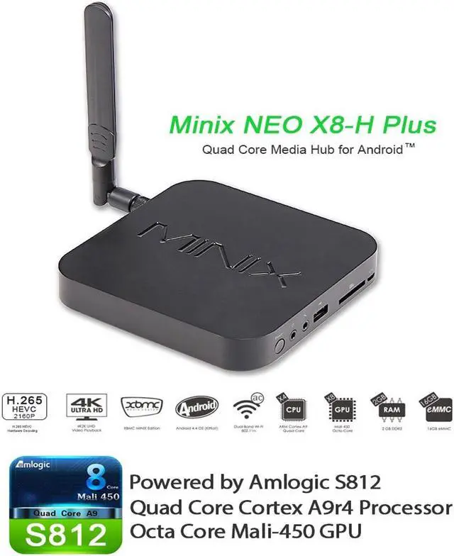 Main image of NEW TV BOX FOR MINIX NEO X8 H  Plus Android 4.4 TV Box Amlogic S812 Quad Core,Cortex A9  TV Box