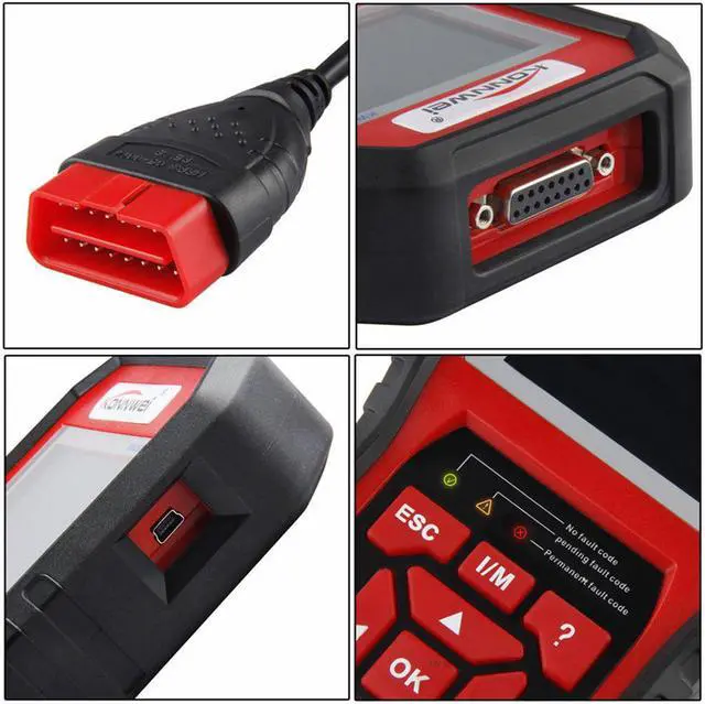 Alt view image 2 of 6 - KW850 OBD2 Scanner, KW850 Code Reader Car Diagnostic Tool Universal Auto Check Engine Light for all OBD II Cars Since 1996 Upgraded Version Black/Red (Only Detect 12V Gasoline Car)