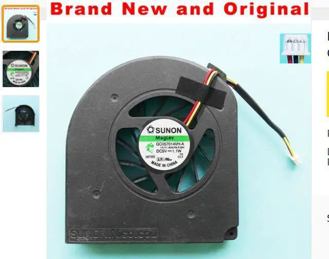 Main image of New  3 pin cpu cooling fan  for lenovo  IBM ThinkPad  W700 W700DS W701 W701S   FRU 60Y4947