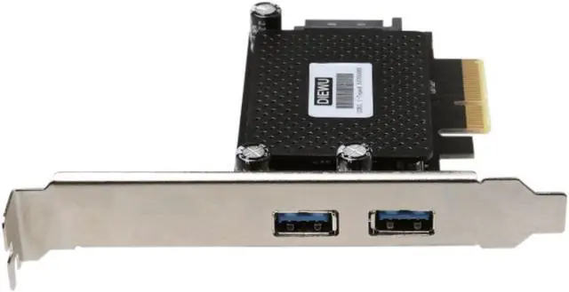 Alt view image 4 of 7 - PCI-E PCI express X4 to Dual USB3.1 Type A Expansion Card with 15 Pin SATA Power 10Gbps Adapter ASM1142 Chip add on card
