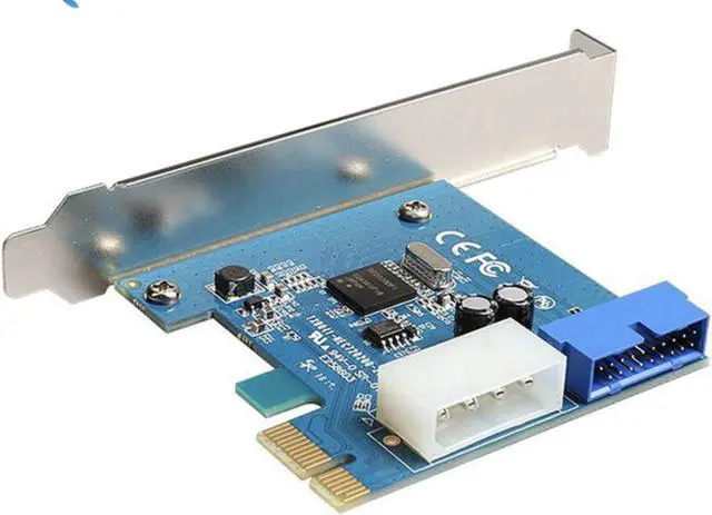 Alt view image 2 of 7 - PCI-E PCI Express 1x to USB 3.0 20Pin (19Pin) mainboard converter Interface Expansion Card with 4 pin power connector