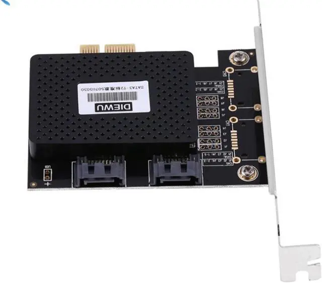 Alt view image 3 of 7 - PCIE to 3.0SATA Card 2Ports PCI Express PCIE to 2 Port SATA 3.0 Ports Expansion Controller riser Post card Adapter With Low Profile Bracket