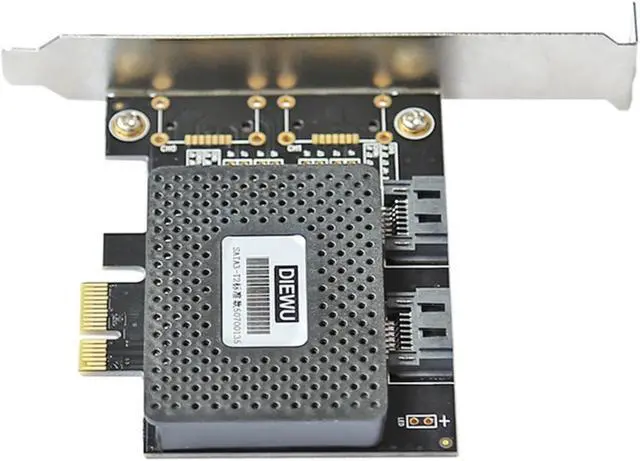 Alt view image 5 of 7 - PCIE to 3.0SATA Card 2Ports PCI Express PCIE to 2 Port SATA 3.0 Ports Expansion Controller riser Post card Adapter With Low Profile Bracket