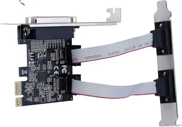 Alt view image 3 of 6 - PCI-E to 2 DB9 RS232 Serial Ports + 1 DB25 Printer  Parallel LPT Port Adapter Card for Desktops Computer Components