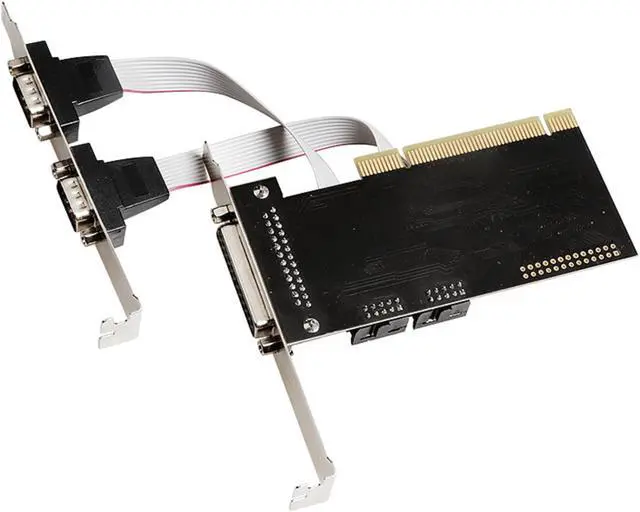 Alt view image 4 of 7 - PCI Expansion Card Adapter Converter to Dual RS232 RS-232 Serial Ports  with DB25 Printer Parallel Port LPT