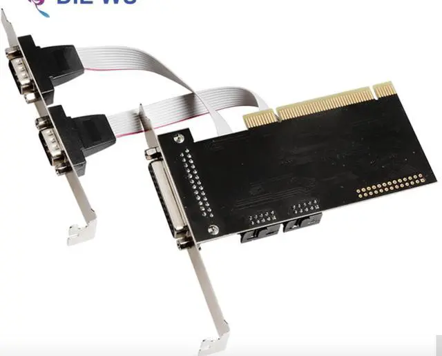 Alt view image 2 of 7 - PCI Expansion Card Adapter Converter to Dual RS232 RS-232 Serial Ports  with DB25 Printer Parallel Port LPT