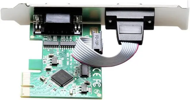 Alt view image 3 of 5 - PCI-E serial Riser card pcie PCI Express to Dual RS232 ports interface industrial expansion add on cards DH382 chipest
