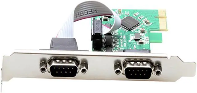 Alt view image 2 of 5 - PCI-E serial Riser card pcie PCI Express to Dual RS232 ports interface industrial expansion add on cards DH382 chipest