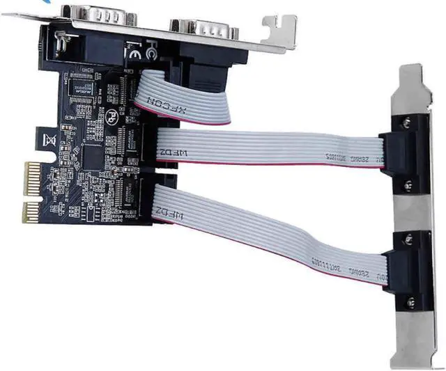Alt view image 3 of 7 - PCI Express PCI-E 1X to 4 ports   RS232 DB9 COM Serial add on card Expansion I/O riser card