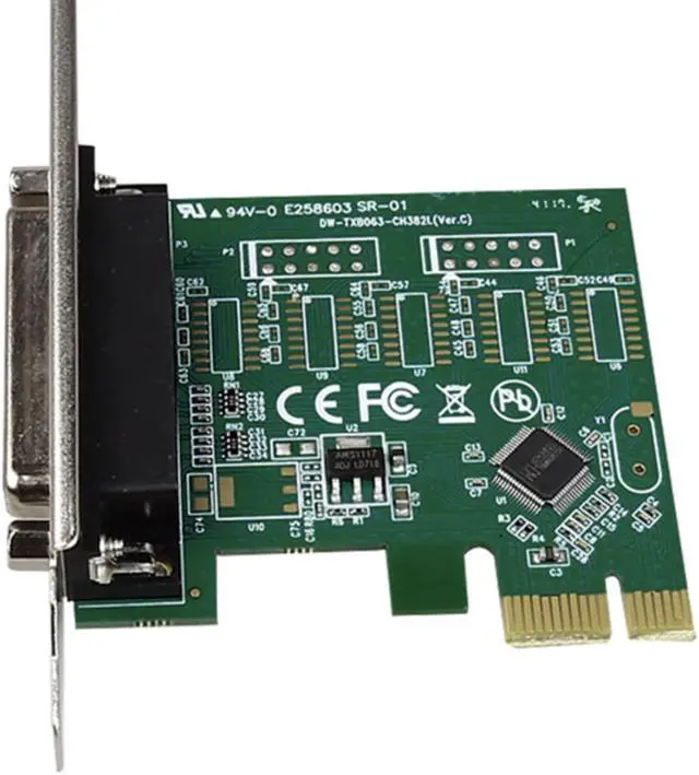 Main image of PCI-E 1x  Parallel Port DB25 LPT Printer Card Adapter Expansion card for WCH382L  full duplex