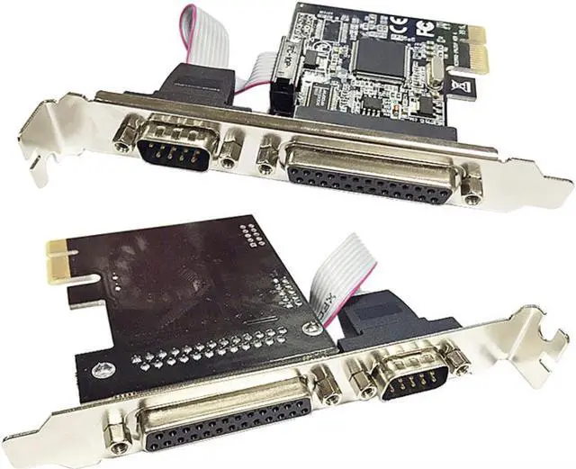 Alt view image 3 of 7 - PCI-E PCI Express 1X to 1 RS232 Serial 1 DB25 Printer Parallel port Expansion card for ASIX