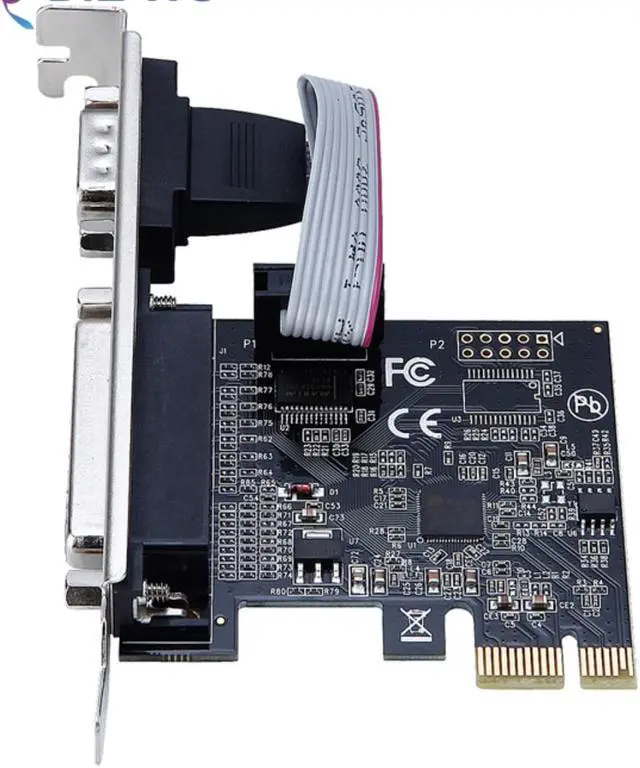 Main image of PCI-E PCI Express 1X to 1 RS232 Serial 1 DB25 Printer Parallel port Expansion card for ASIX