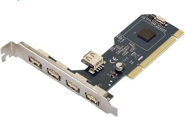 Alt view image 3 of 4 - PCI to 5 port usb2.0 Riser adapter card USB Expansion card  NEC for Vista Win ME XP 2000 98 Server 2008