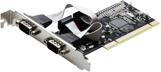 Main image of PCI serial port expansion card PCI to Dual Serial RS232 DB9 adapter card controller