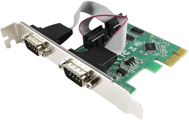 Main image of PCIe PCI Express 1X Serial Expansion Card PCI Express X1 to 2 Port Industrial DB9 COM RS232 Converter Adapter Controller for Desktop PC