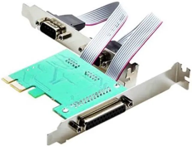 Alt view image 2 of 7 - PCI express 2 Serial and 1 parallel port Riser Card RS232 Printer port PCI-e Card chip WCH