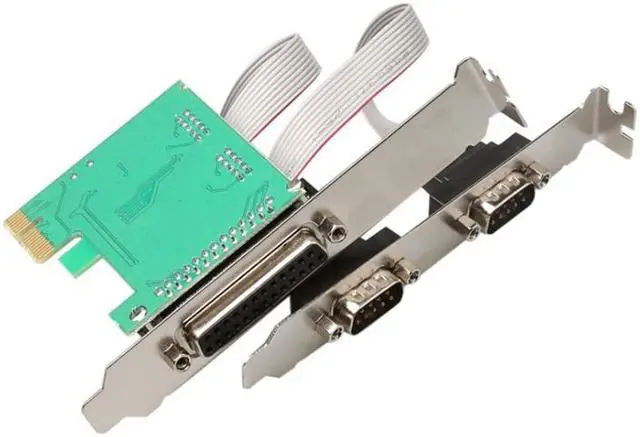 Alt view image 6 of 7 - PCI express 2 Serial and 1 parallel port Riser Card RS232 Printer port PCI-e Card chip WCH