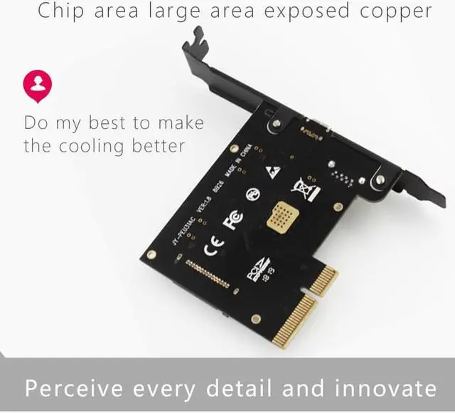 Alt view image 5 of 7 - JEYI SEAVAST-8 usb 3.1 C+A Two port pice expansion card start USB3.1 add on card PCIE x2 TYPE C version 3.1 adapter card to ASM1142 ASMEDIA PCIE USB3.1 GEN2 support pic-e X2 X4 X8 X16