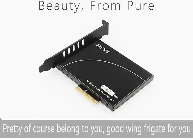 Alt view image 2 of 7 - Frigate No.1 M.2 NVMe SSD NGFF TO PCIE 3.0 X4 Adapter M Key interface card Support PCI-Express x4 2280 Size m.2 FULL SPEED