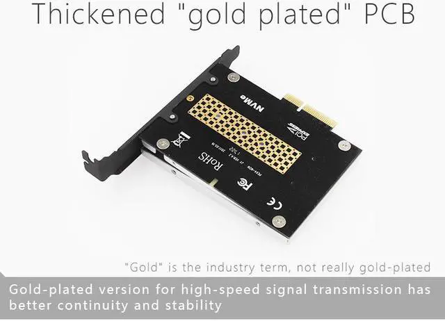 Alt view image 5 of 7 - Frigate No.1 M.2 NVMe SSD NGFF TO PCIE 3.0 X4 Adapter M Key interface card Support PCI-Express x4 2280 Size m.2 FULL SPEED