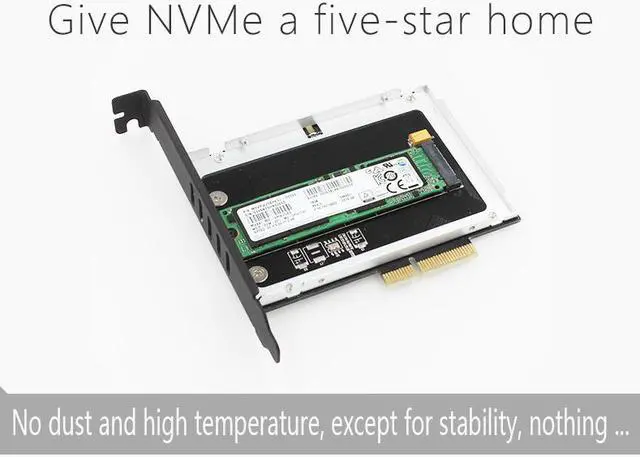 Alt view image 7 of 7 - Frigate No.1 M.2 NVMe SSD NGFF TO PCIE 3.0 X4 Adapter M Key interface card Support PCI-Express x4 2280 Size m.2 FULL SPEED