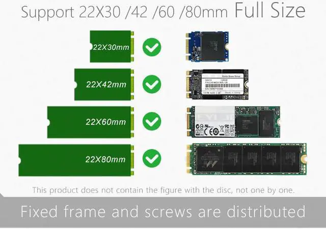 Alt view image 5 of 7 - SN7 NGFF TO SATA SSD BOX SATAIII 2.5' SSD 2230 2242 2260 2280mm 67 pin NGFF TO 22Pin SATA 80mm ngff TO SATA M.2 ngff To SATA3 SSD