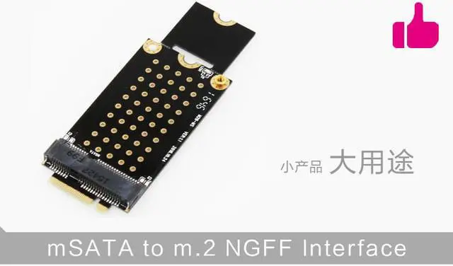 Alt view image 2 of 5 - MTON mSATA TO NGFF mini SATA Transfer m.2 NGFF 2260 2280 SATA3 m.2 Port TO mSATA Port mSATA Become to  NGFF 67 pin m.2 mSATA3