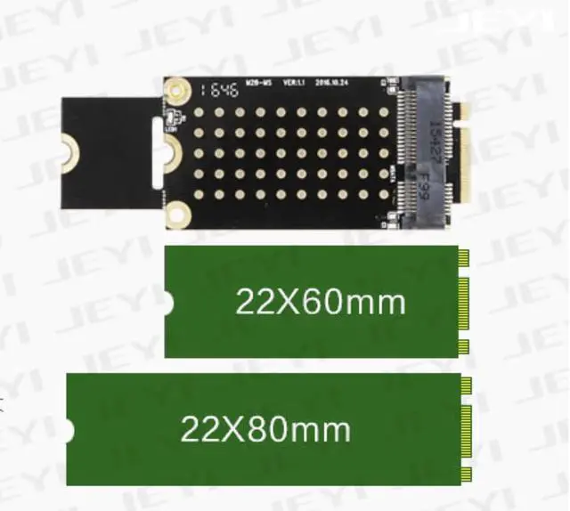 Alt view image 3 of 5 - MTON mSATA TO NGFF mini SATA Transfer m.2 NGFF 2260 2280 SATA3 m.2 Port TO mSATA Port mSATA Become to  NGFF 67 pin m.2 mSATA3