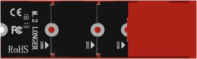 Alt view image 6 of 6 - M.2 LONGER NVME HeatSink NGFF M.2 heatsink 2280 aluminum sheet Thermal conductivity silicon wafer cooler heatsink copper