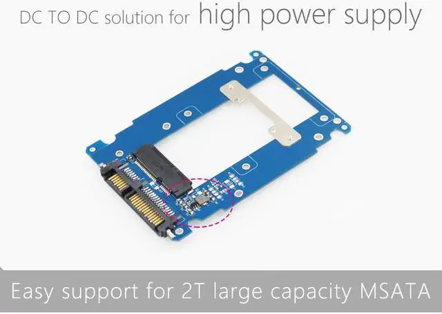 Alt view image 5 of 7 - SM7 mSATA TO SATA SSD BOX SATAIII 2.5' SSD Box 30x27/50/70mm 52 pin mSATA TO 22Pin SATA 50mm and SATA 52Pin and SATA3 SSD Caddy