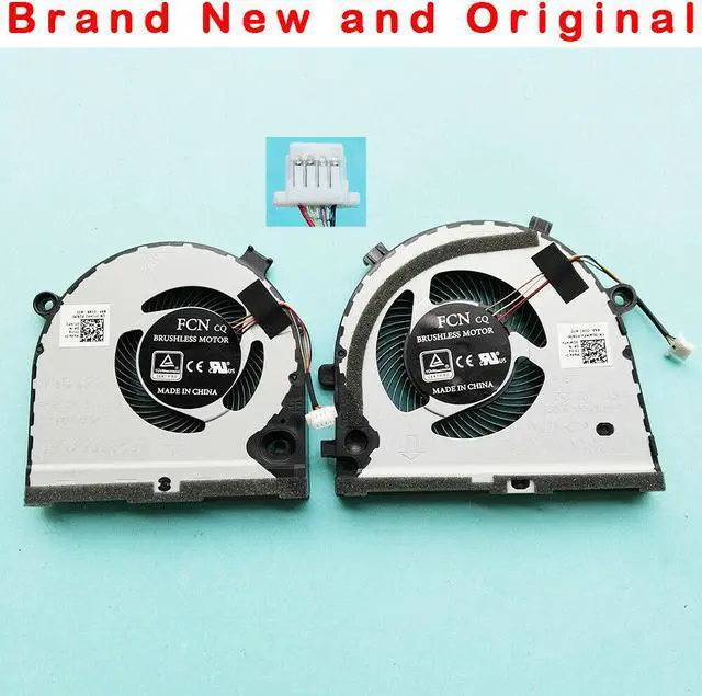 Alt view image 4 of 5 - New 4 wire Laptop CPU GPU cooling Fan for Dell G3 3579 G3-3579 3779 G5 5587 G5-5587  fan cooler FKB7 OJWMFV  DC28000KVF0 DFS551205ML0T TP  FKB6 OTJHF2 DC28000KUF0 DFS481105F20T EP a pair
