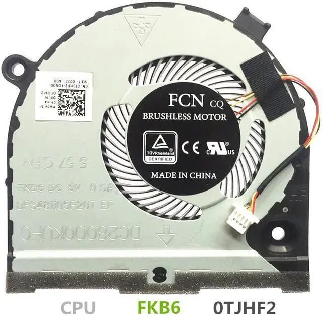 Main image of New 4 pin cpu cooling fan for Dell G3 3579 G3-3579 3779  G5-5587  FKB6 OTJHF2 DC28000KUF0 DFS481105F20T EP