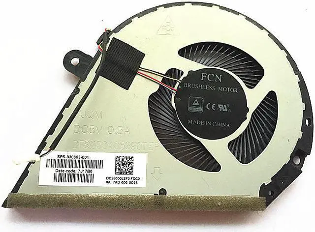 Main image of New original 4 pin CPU cooling fan cooler for HP or HP Pavilion 14-BF 14-BF035TX 14-BF036TX TPN-C131 930603-001 radiator DFS200405390T-FJQM