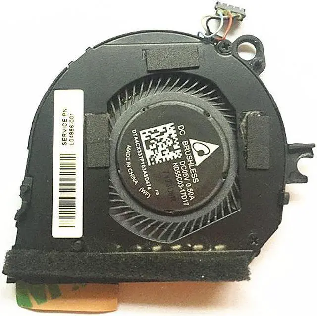 Alt view image 2 of 2 - New Original 4 pin Laptop fan for HP 13" Spectre X360 13t-ae000 13t-ae Series Cooling Fan PN L04886-001 ND55C03-17D17 DC05V 0.5A