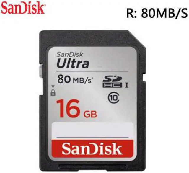 Main image of SanDisk Ultra 16GB 16G 16G SD SDHC 80MB/S Class 10 Memory Card For Canon - Pack of 10