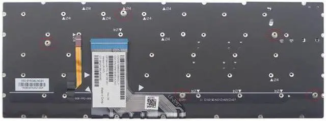 Alt view image 2 of 2 - Laptop Backlit keyboard for HP Spectre 15-ap 15-ap000 x360 US UI Layout Silver Color
