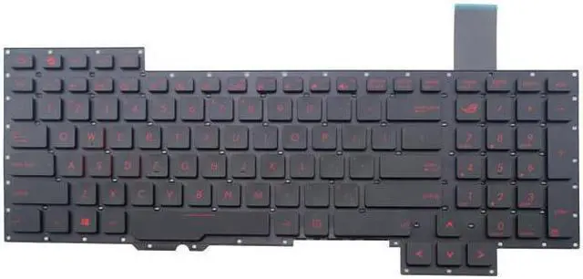 Main image of New Laptop keyboard for ASUS GFX71 GFX71J GFX71JT GFX71JY US layout black color with red letter