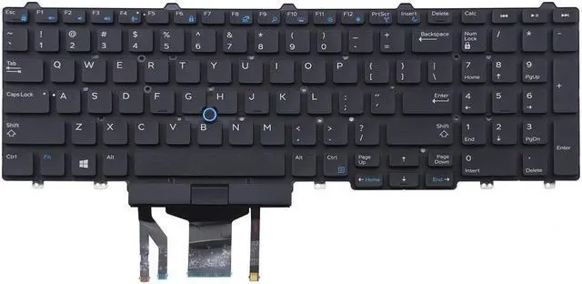 Main image of New US Black Backlit English Laptop Keyboard (without frame) For DELL Precision M3520 M7520 M7720 3520 7520 7720 Light Backlight